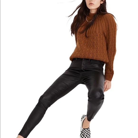 COPY - CACHÉ HIGHRISE VEGAN LEATHER SKINNY JEANS PANTS SZ 0 Black - Picture 11 of 11